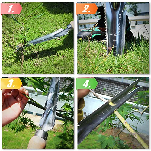 Betus Manual Hand Weeder - Multi Use Gardening Trowels for Easy Weed Puller, Digging, Cutting, Gauging, Transplanting, Rust-Proof and Anti-Scratch Garden Hand Shovel Weed Tool for Yard Lawn and Farm