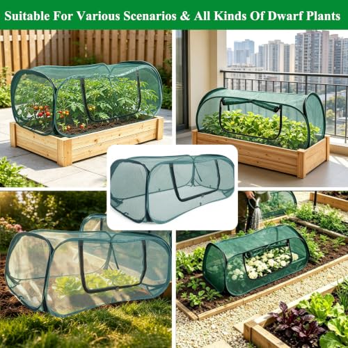 Pop Up Mesh Plant Cover 33% Sunblock Foldable for Raised Garden Beds