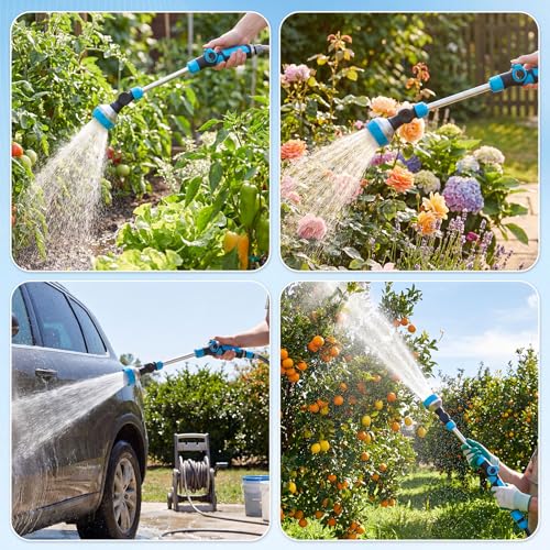Meanplan 2 Pack Watering Wands for Garden Hose, 18.5 Inch, 180° Head