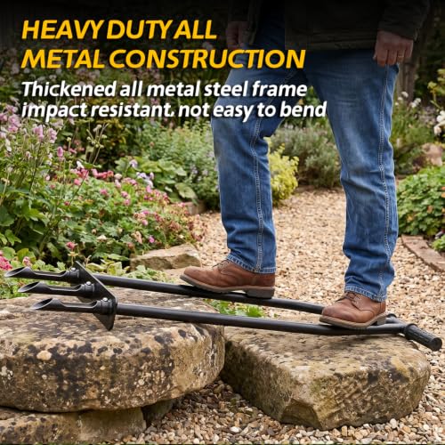 Manual Core Aerator Lawn Tool, Alloy Steel Sturdy Grass Coring Aerator, Lawn Care Aeration Tool for Compacted Yard Soil