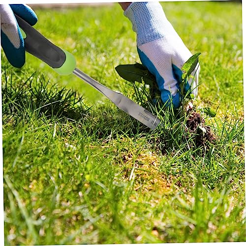 Toyvian L-Shaped Weeder Tool Manual Weed Extractor Stainless Steel