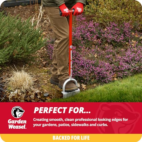 Garden Weasel Edger-Chopper - Long Handle | Garden Beds, Patios, Trenches, Sidewalks, Driveways, and More | Lawn and Landscaping Tool, T Grip, Sod Cutter | 91714 - style: 1 piece