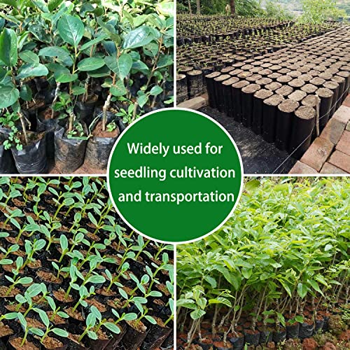 Belit 100 Pcs Plant Nursery Bags, Plastic Seedling Pots Container for Fruit Tree, Flower, Starting saplings, Plant Grow(4.7"x7.3") - size: 4.7"x7.3"