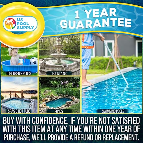 U.S. Pool Supply Swimming Pool 6 Foot Leaf Skimmer Net with 4 Deluxe - size: 60" Pole