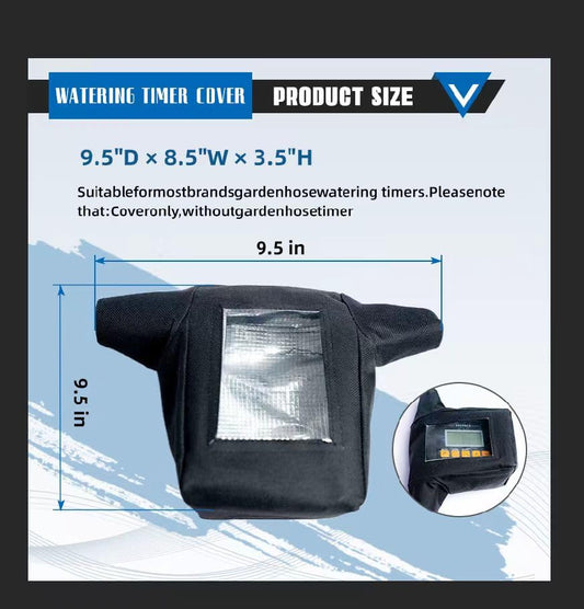 Hose Watering Timer Cover,Heavy Duty 600D Sprinkler Timer Cover for One Outlet Single-Dial Hose Faucet Timer,with Clear Front Window (1PICK) - size: 1PICK