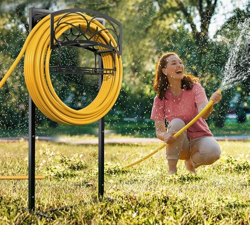 Fire Beauty Alloy Steel Freestanding Garden Hose Holder for Yard Lawn