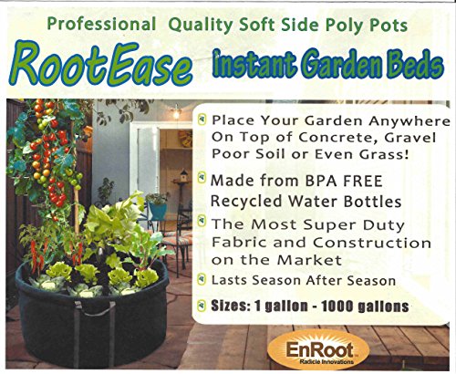 Enroot RootEase Garden Planting Fabric Grow Bags, Heavy Duty Durable Fabric Grow Pots, Perfect Harvest Planter, Raised Bed, Best Eco-Friendly Grow Bag - 3 Pack (7 Gallon, Red) - color: Red