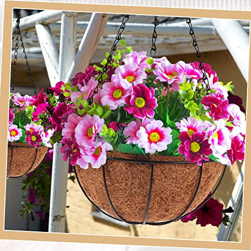 Dandat 12 Pack Metal Hanging Planter Basket, Coconut Coir Liner, 10 Inch - size: 10 Inch