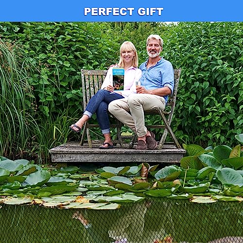 BUZIFU Pond Netting, 15 x 20FT Heavy Duty Pond Net for Koi Ponds, Garden Pool Fine Mesh Netting Kit for Leaves, Protects Koi Fish from Birds Cats Predators, with 14 Stakes and 30 Cable Zip Ties - size: 15x20FT