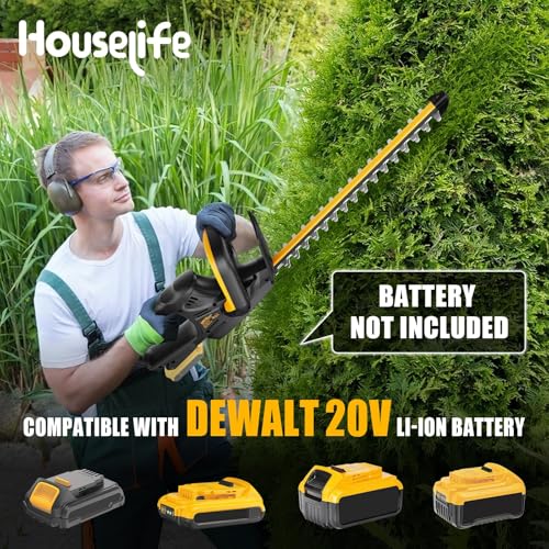 22-Inch Cordless Hedge Trimmer Compatible with DeWalt 20V MAX Battery - size: 22-Inch