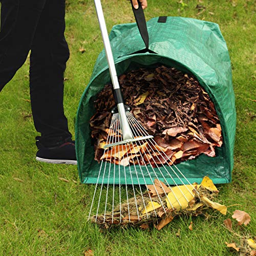 Gardzen 2 Pack 53 Gallon Dustpan Style Yard Waste Bags Reusable