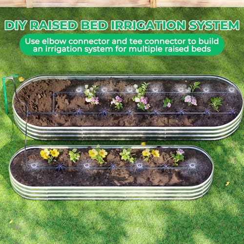 HIRALIY Raised Bed Drip Irrigation Kit, Medium