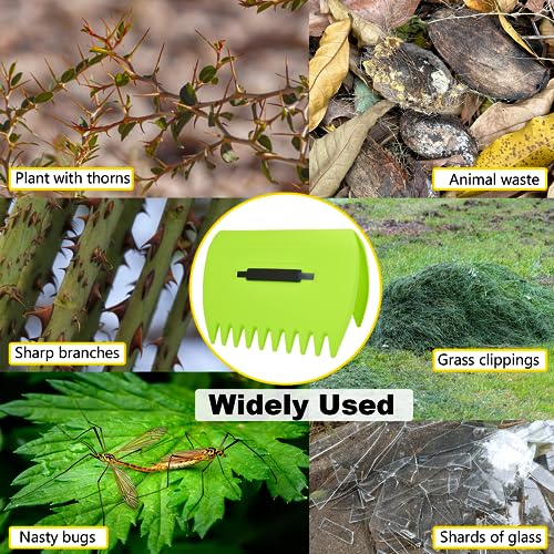 2 Sets Leaf Scoops Hand Rakes, Leaf Scoops and Claws with 2 Pairs Gloves, Lightweight Plastic Leaf Scoop, Large Leaf Grabbers for Picking Up Leaves, Clippings, Grass(2 Sets,Yellow+Green) - style: 2 Sets,Yellow+Green