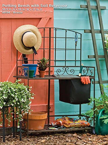 Panacea Products 89196 Potting Bench, Steel, Powder-Coated Finish, Bronze