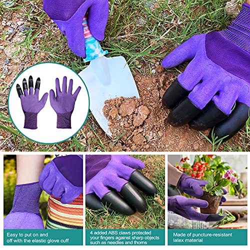 Tbltaca Garden Tool Set, Stainless Steel Heavy Duty Gardening Tools 30 PCS w/Floral Print, Trowel Rake Weeder Pruner Shears Sprayer Digging Claw Gloves, Ideal Gardening Set for Women