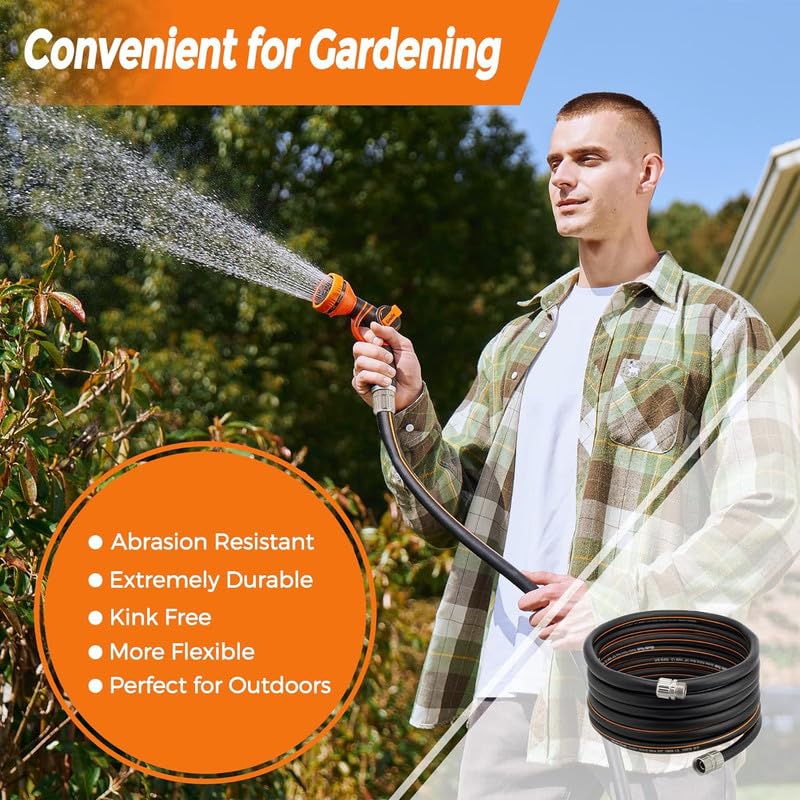 Giraffe Tools Garden Hose 5/8", 50ft Lightweight Hybrid Hose - size: 50ft Male to Female Hose