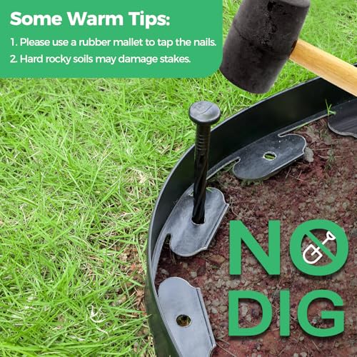 2-Inch x 200 FT Landscape Edging Border with 300 Stakes, Plastic Garden Edging Border Kit, Flexible No Dig Lawn Edging Border for Garden Flower Beds Yard Pathway Paver (Black) - color: Black, size: 2 In x 200 FT