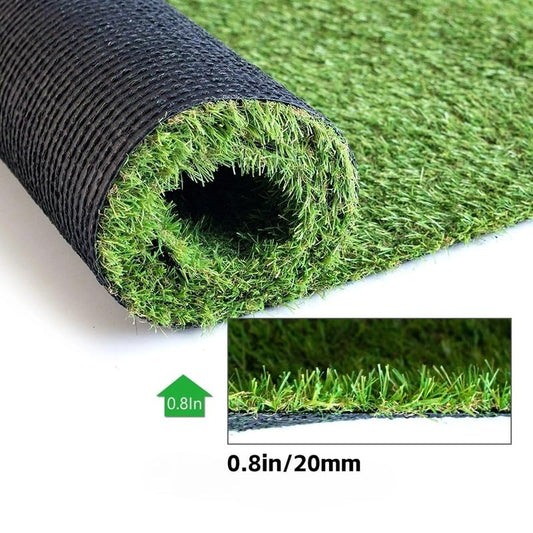 0.8 Inch Grass Height Artificial Grass 3FT x 9FT Customizable Flame Retardant UV Resistant Synthetic Grass Green Fake Turf Carpet - size: 3FT×9FT