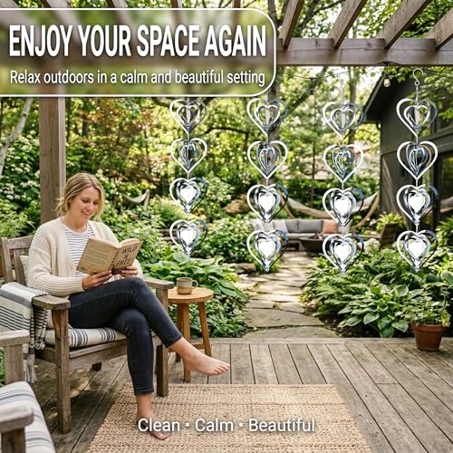 Reflective Bird Deterrents for Outside, Woodpecker Repellent - size: Heart