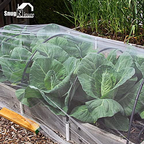SnugNiture Garden Netting, Ultra Fine Mesh, 10x33 FT, White, 3 Pack - size: 10*33 (3pack)