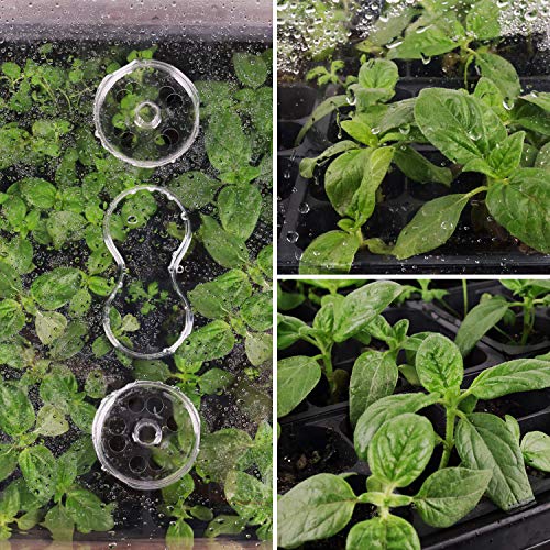 SOLIGT Thick Plastic 3-Set Strong Seed Starter Trays with 5" Humidity Domes - size: 3 Set