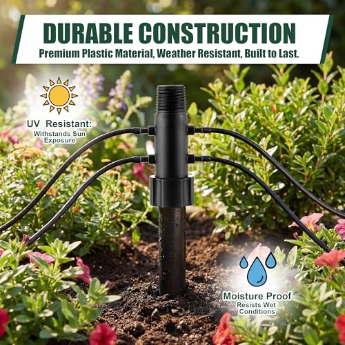 3 Pack 5 Port Drip Irrigation Manifold with Filter