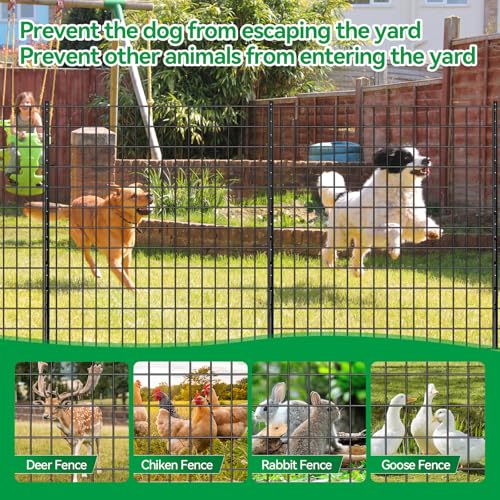Welded Wire Fence, 50ft(L) x 4ft(H) PVC Anti-Rust Coated Wire Mesh, 2 Inch x 3 Inch 16GA Garden Edging Border, Roll Metal Animal Barrier for Yard Vegetable Plant Protection Poultry Netting - size: 50ft(L) x 48inch(H)
