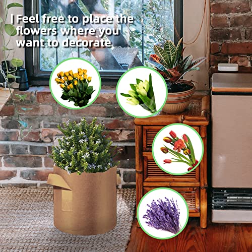 10 Gallon Garden Grow Bags, 30 Pack 10 Gal Planter Bags Fabric Pot, Nonwoven Grow Pots Heavy Duty Aeration Fabric Pots with Handles, Garden Fabric Planters for Vegetables Flowers (Brown) - color: Brown