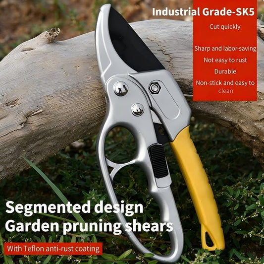 Ratchet Pruning Shears, Labor-Saving Garden Pruners, 1" Cutting Capacity Ergonomic Clippers for Arthritis Weak Hands, Heavy Duty Rust-Resistant Gardening Tools