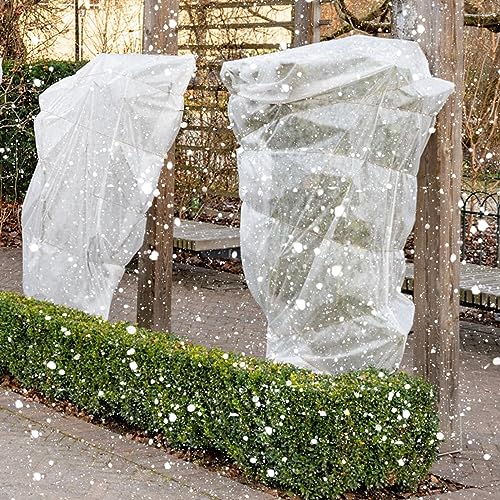 ANPHSIN 2Pcs 71"x83" Extra Large Winter Plant Cover Freeze Protection - size: 83"H, 71" Opening