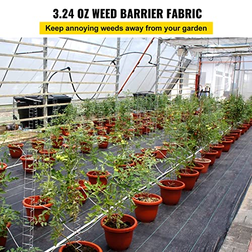 Happybuy 3FTx300FT Weed Barrier Landscape Fabric Heavy Duty 3.2OZ, Woven Weed Blocker Gardening Mat, Garden Weed Control Fabric, Geotextile Drainage Fabric, Driveway Fabric Landscaping Ground Cover - size: 3FTx300FT-3.2OZ
