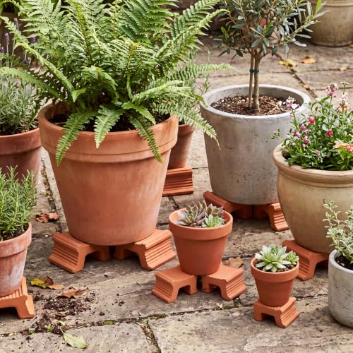 LemonRoad Extra Large Terra Cotta Cement Pot Feet for 20"-30" Pots