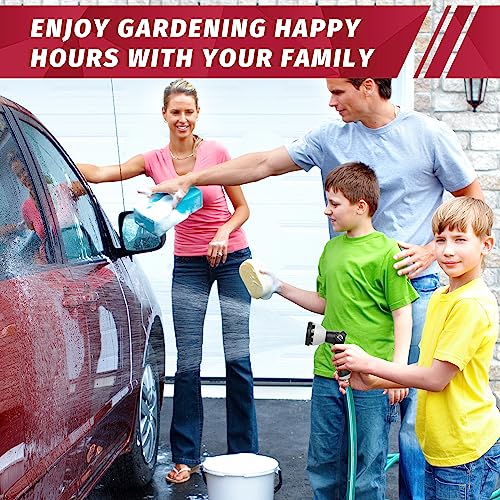 AUTOMAN Garden Hose Nozzle - 10 Adjustable Spray Patterns, Thumb Flow Control Hose Sprayer, Water Hose Spray Nozzle for Plants Watering, Car Washing, Window Cleaning, Pets Bathing, Outdoor Fun, Black - color: Black