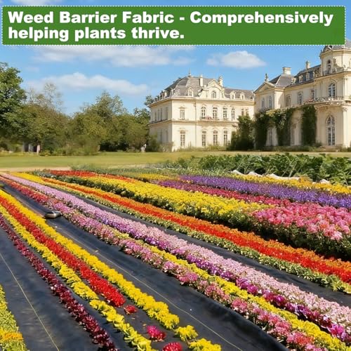 Approx.3.3FT×13FT Weed Barrier Fabric,Landscape Fabric, 3.2oz Weed Barrier Fabric Heavy Duty,Weed Control Garden Cloth,Woven Geotextile Fabric for Garden Beds, Underlayment, Commercial Driveway - size: 3.3FT×13FT, style: Weed Barrier Fabric