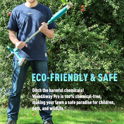 21V Electric Weed Puller Tool, Stand Up Heavy Duty Weed Puller w/3000mAh Battery*2, Root Weeder for Lawn/Yard