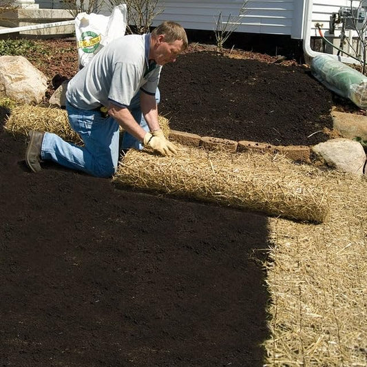 EZ-Straw Grass Seed Germination and Erosion Control Blanket - 4ft. x 50ft. (200 sq. ft.)