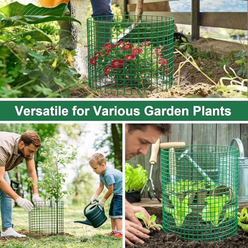 5 Sets Strawberry Plant Support with Wire Plant Protectors, 12.9"x 11.8" Wire Plant Cages and Strawberry Growing Racks, Animal Protection for Strawberry Tomato Garden Vegetables Plants