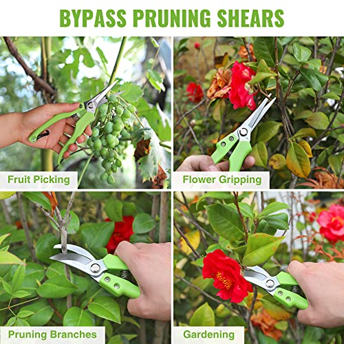 WORKPRO Garden Clippers, 2PC Flower Scissors
