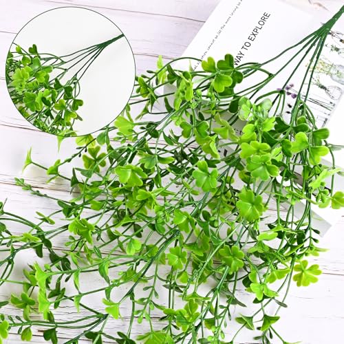 Waipfaru Artificial Hanging Plants, 4Pcs Faux Ivy Four-Leaf Clover - color: Four Leaf Clover, size: 4Pcs Plants