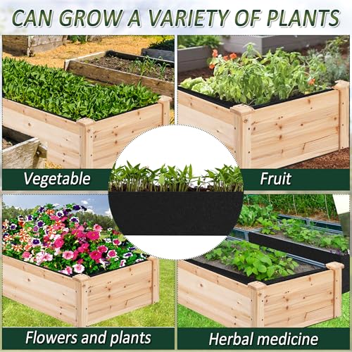2PCS Raised Garden Bed Liner Fabric Raised Garden Bed Breathable Drainage Rectangle Grow Bags with Handles Fabric Garden Bed for Outdoor Garden Bed Holds Soil - 4ft x 2ft x 1ft - style: 4x2x1ft 2PCS