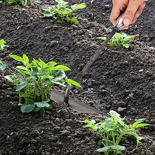 4 PCS Garden Hoe Tool Set, Hardened Hollow Hoe Garden Edger Weeder, Sharp Handheld Hoe for Weeding, Loosening Soil, Planting - size: Hollow Hoes 4PCS