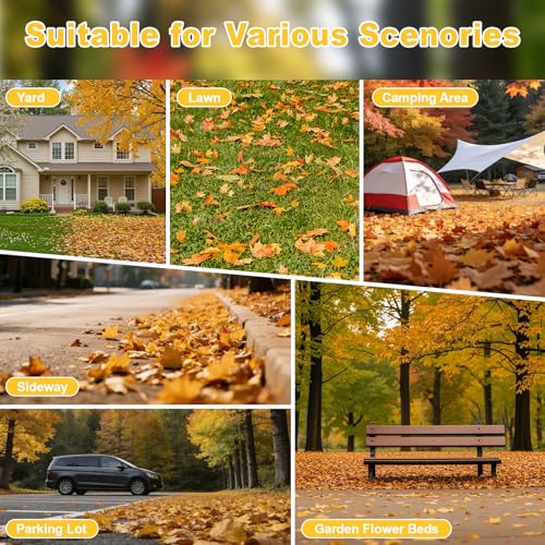 18-Inch Wide Heavy Duty Adjustable Metal Leaf Rake, 62-Inch Long Handle Garden Rake for Lawns, Grass, Flower Beds & Outdoor Yard Cleanup