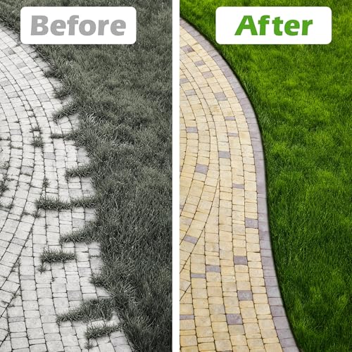 Lawn Edger Tool – Half Moon Edger with Wide Footplate, Manual Hand Metal Yard Garden Flower Bed Weed Landscape Grass Edger for Sidewalk, Garden Border and Cable Burying Long Handle 40"