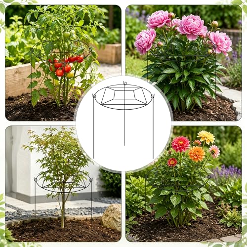 8 Pack Peony Cages and Supports with 100 Cable Ties and a Pair of Scissors