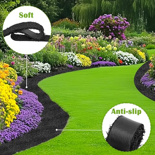 120" x 4.5" Rubber Mulch Roll Thick Recycled Rubber Mat