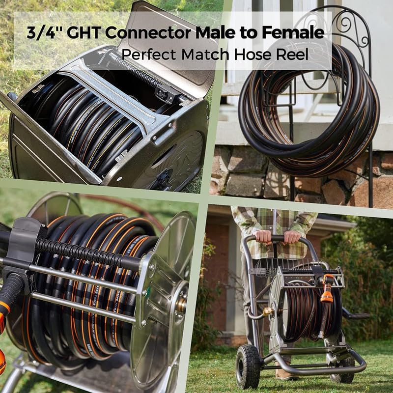 Giraffe Tools Garden Hose 5/8", 12ft Male to Female - size: 12ft Male to Female Hose