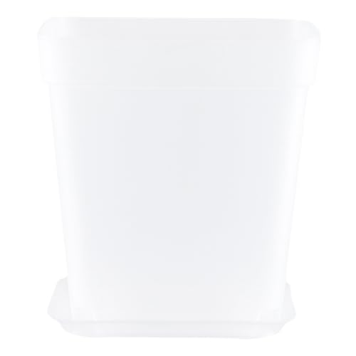 PINGEUI 150 Pcs Nursery Plant Pots, 3Inch Clear Square Herb Pots with Saucers, for Home, Office, Garden