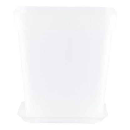 PINGEUI 150 Pcs Nursery Plant Pots, 3Inch Clear Square Herb Pots with Saucers, for Home, Office, Garden