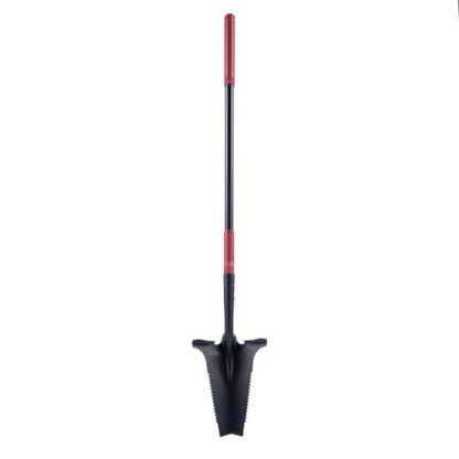 Root Slayer RS225 Long Handle Garden Shovel, Fiberglass Shaft, Black - color: Black, size: XL