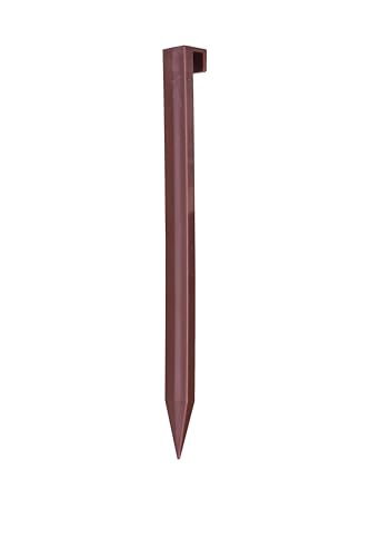 Landscape Edging Spikes, 12 Pcs 10 Inch Garden Stakes Anchoring Spikes for Paver Edging, Weed Barriers, Turf, Tent, Weed Barrier, Timber, Carpentry, Tent etc. (12, Brown) - color: Brown